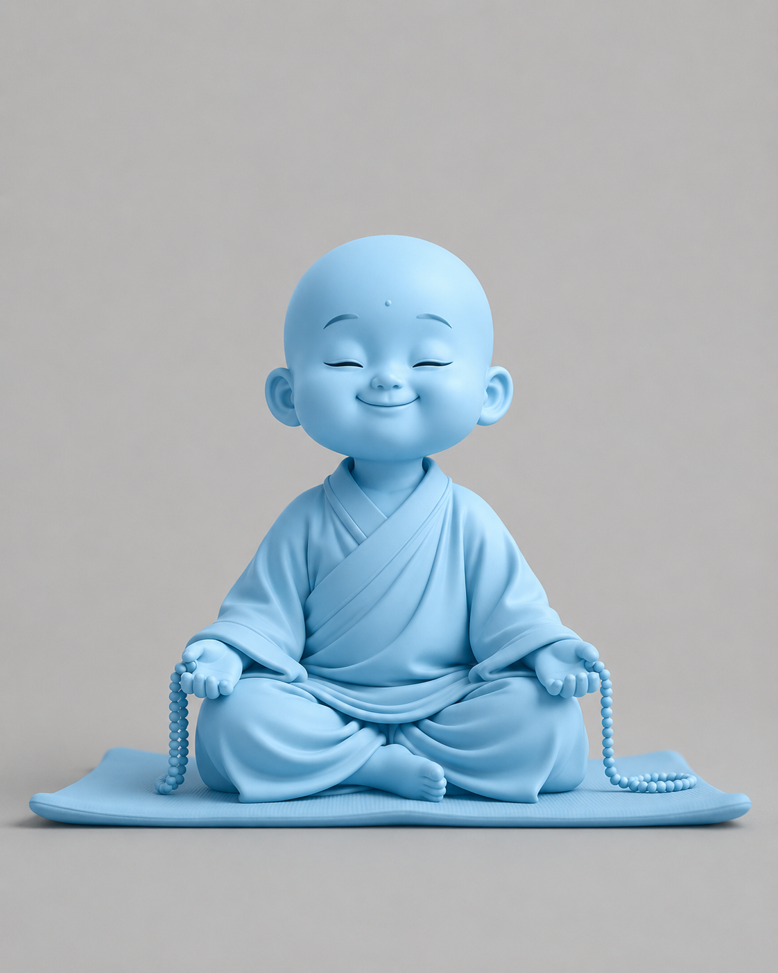 Cute Little Budha Blue 3D Model (5 Inch)